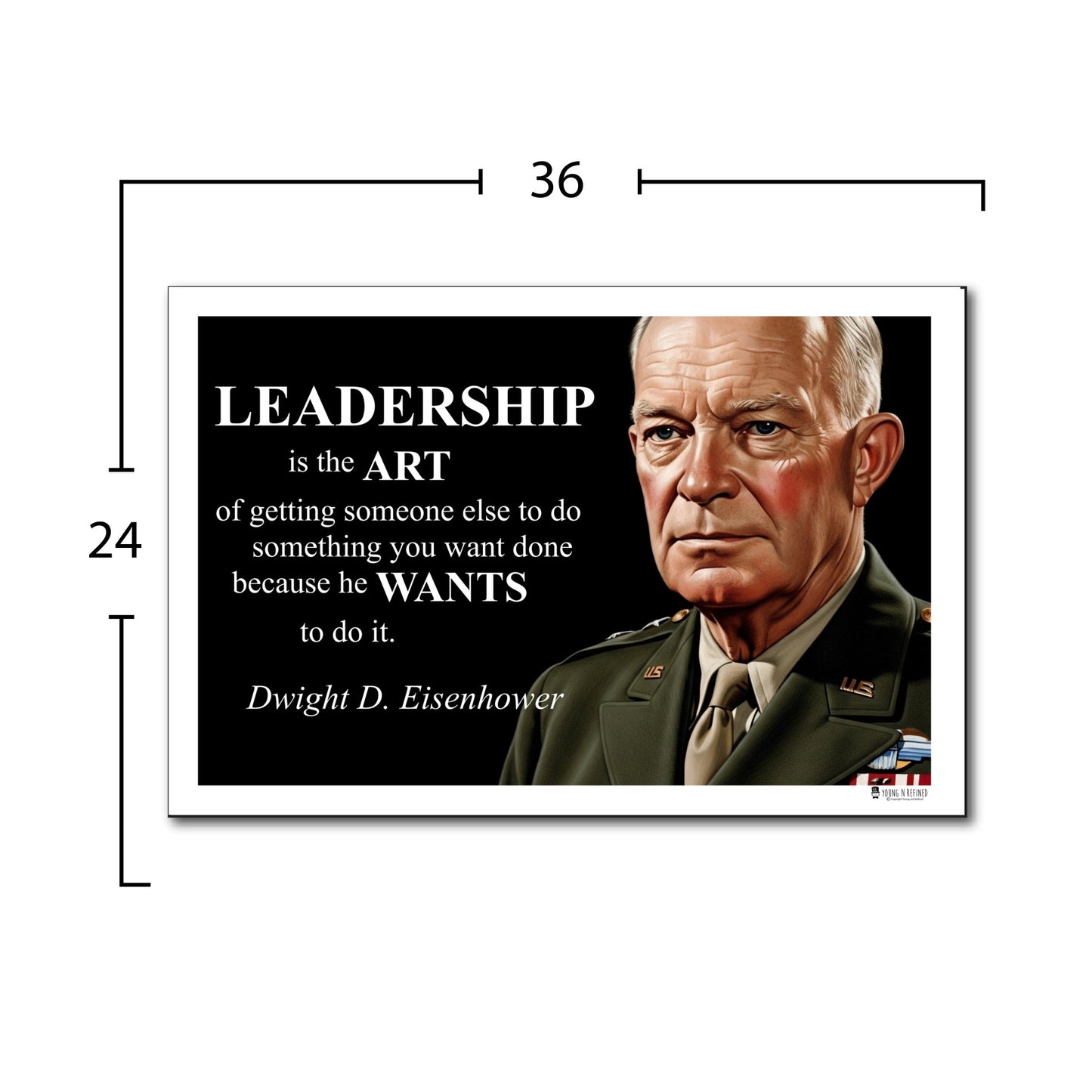 Dwight D. Eisenhower Inspirational Quote Wall Art