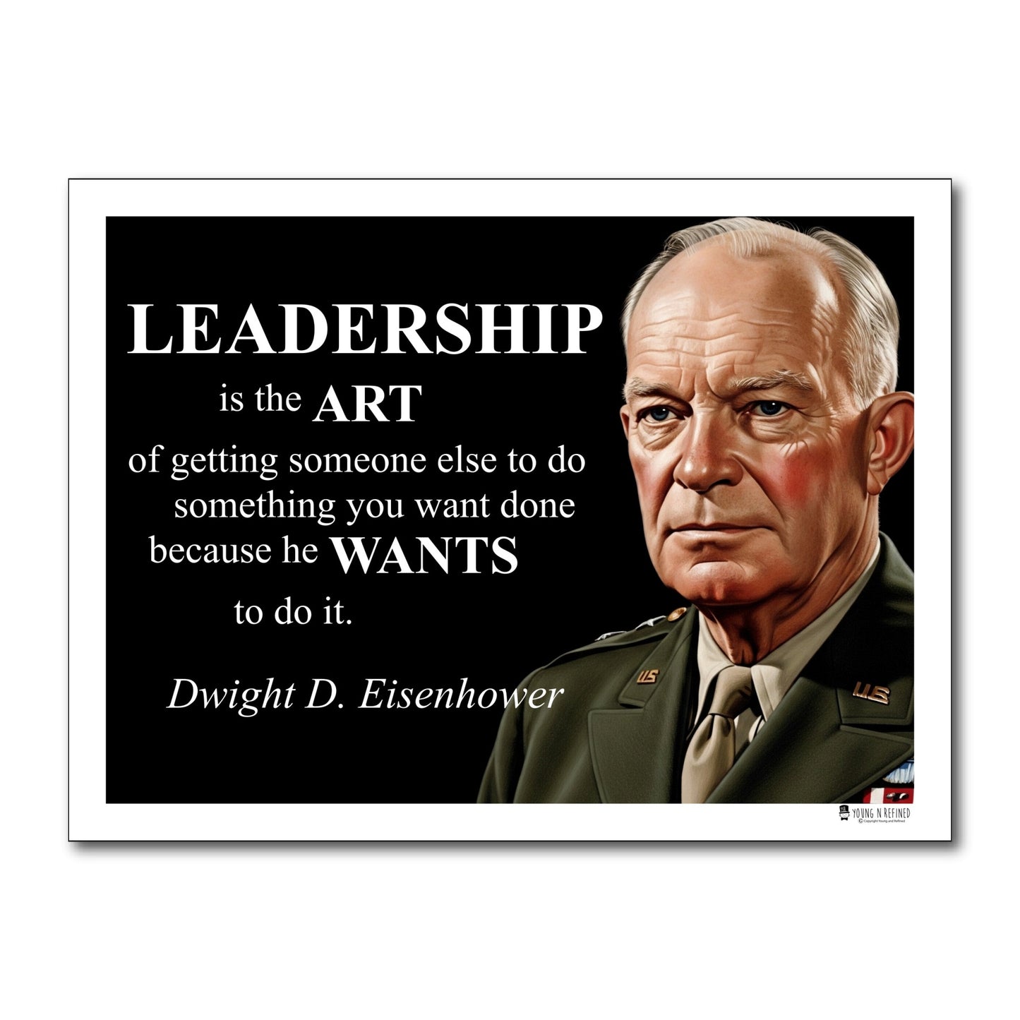 Dwight D. Eisenhower Inspirational Quote Wall Art