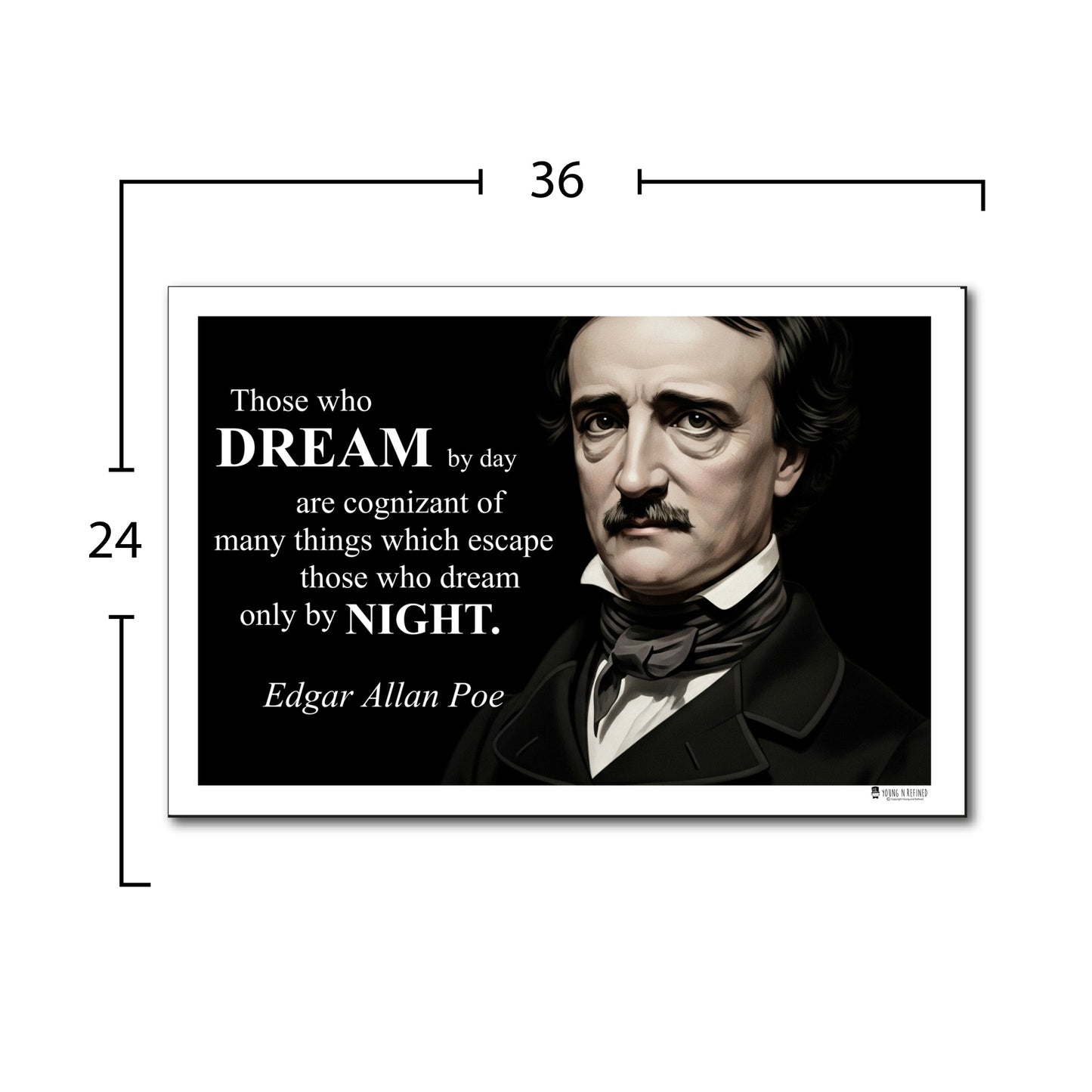Edgar Allan Poe Inspirational Quote Wall Art