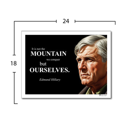 Edmund Hillary Inspirational Quote Wall Art