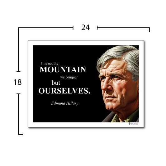 Edmund Hillary Inspirational Quote Wall Art