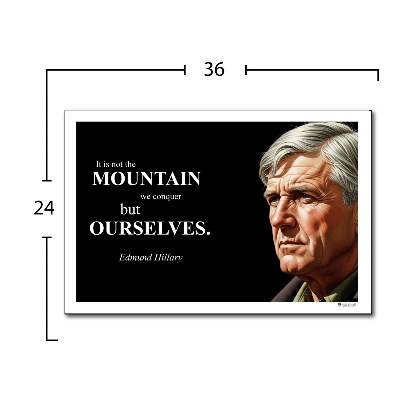Edmund Hillary Inspirational Quote Wall Art