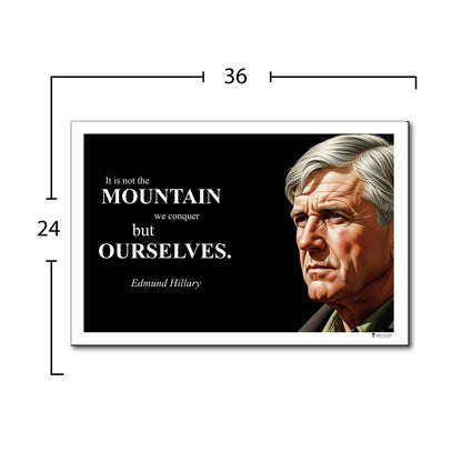 Edmund Hillary Inspirational Quote Wall Art