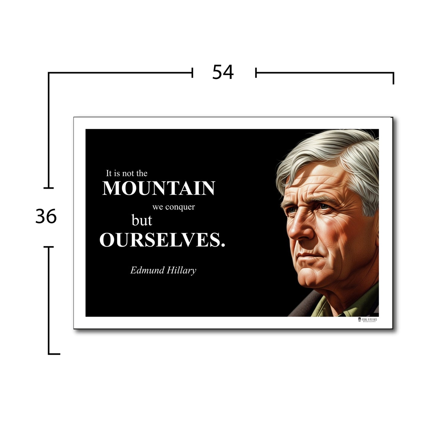 Edmund Hillary Inspirational Quote Wall Art