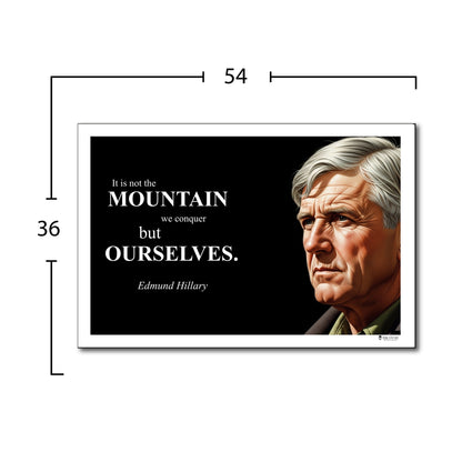 Edmund Hillary Inspirational Quote Wall Art