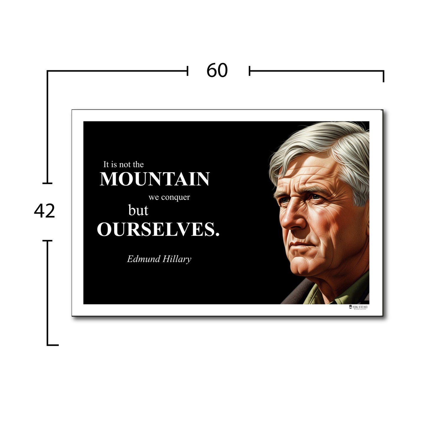 Edmund Hillary Inspirational Quote Wall Art