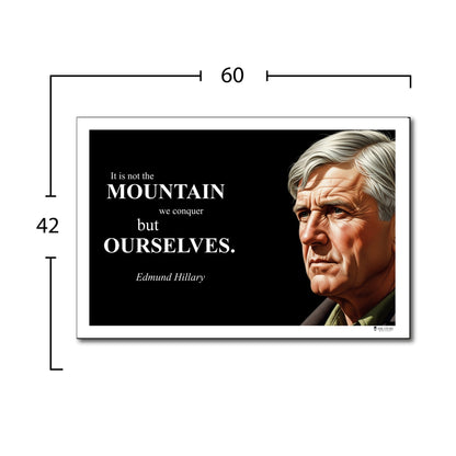 Edmund Hillary Inspirational Quote Wall Art