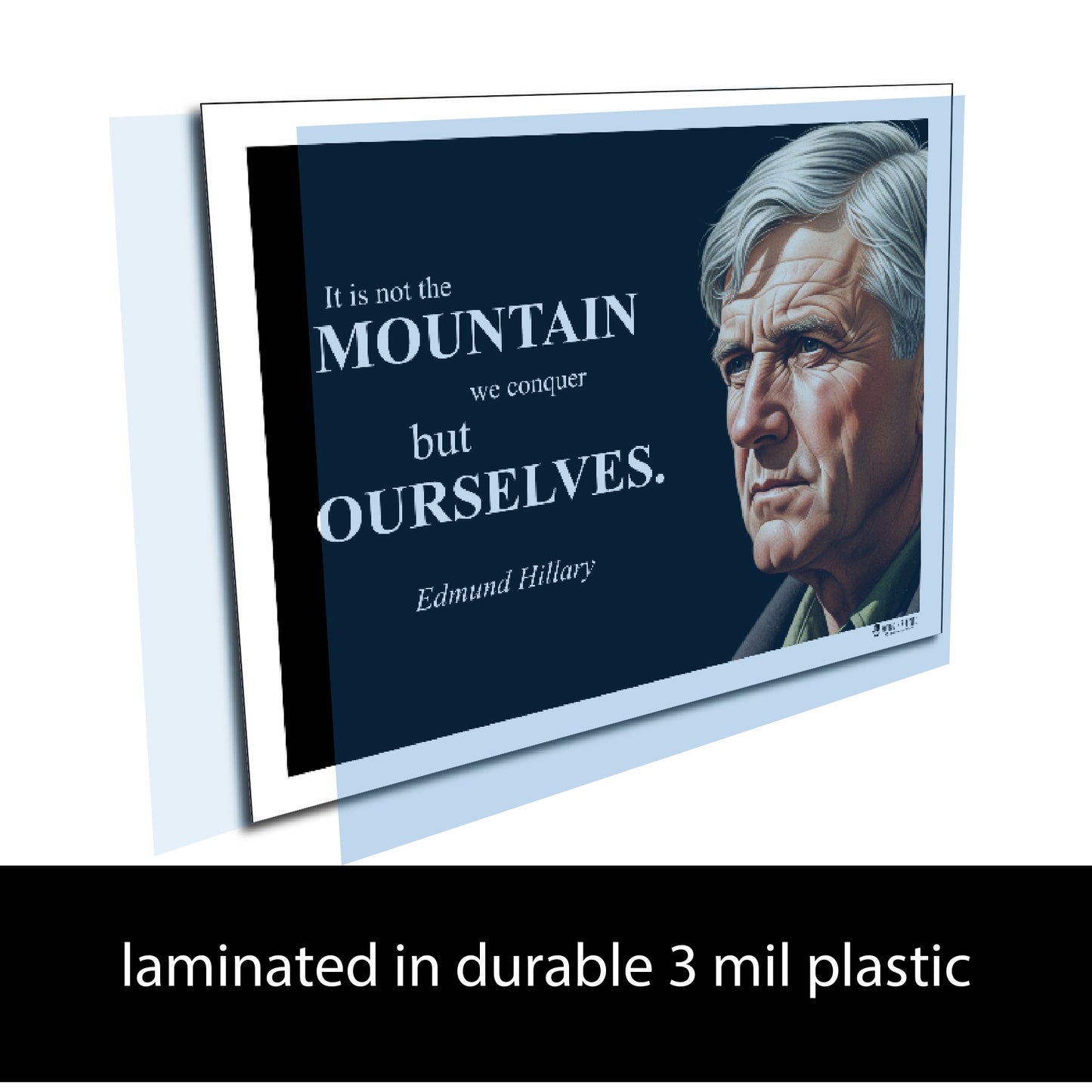 Edmund Hillary Inspirational Quote Wall Art