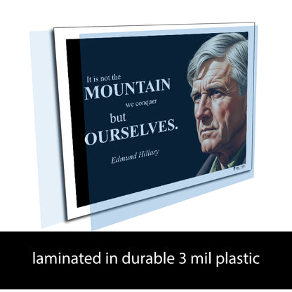Edmund Hillary Inspirational Quote Wall Art
