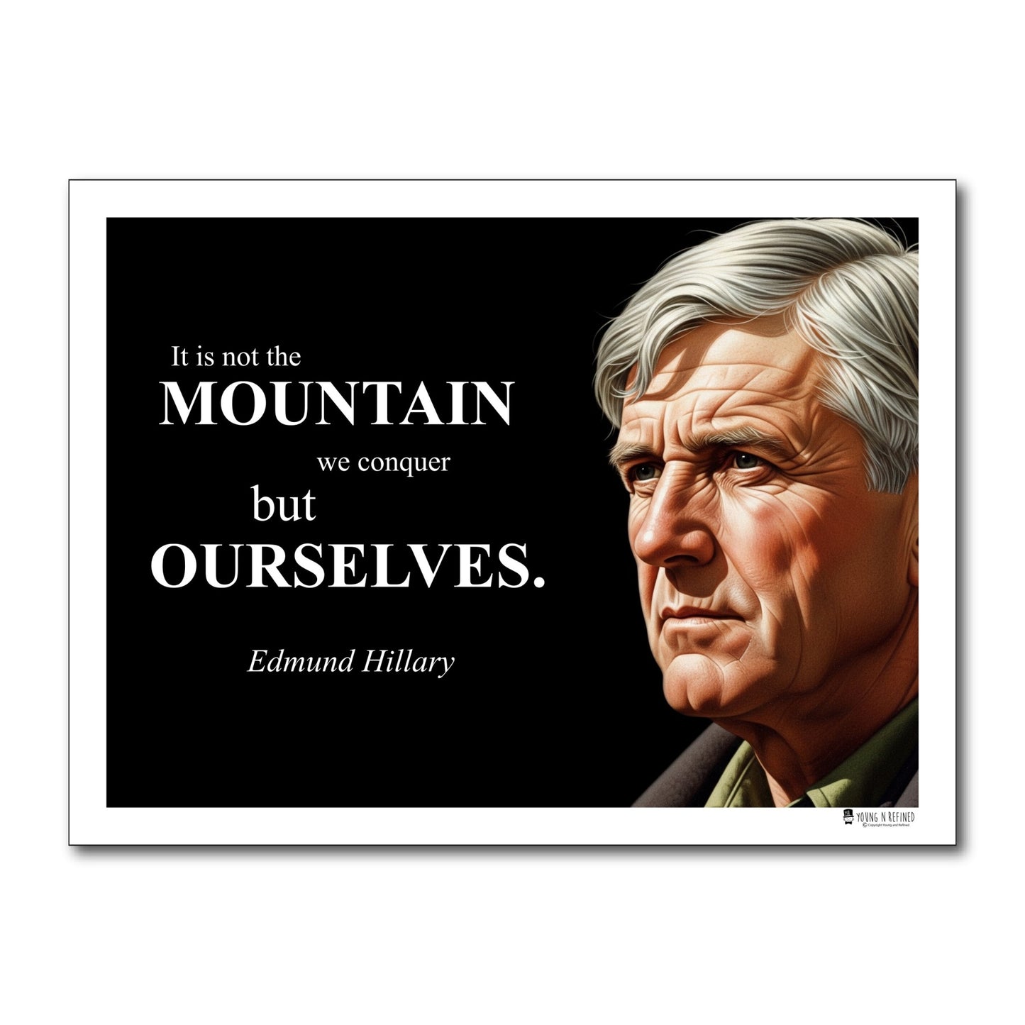Edmund Hillary Inspirational Quote Wall Art