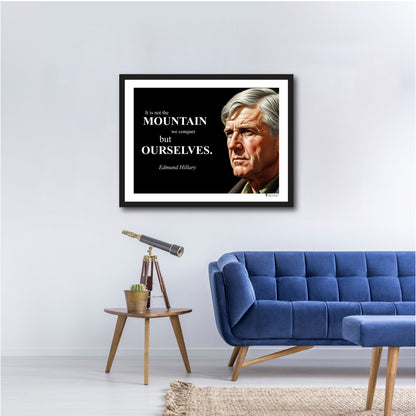Edmund Hillary Inspirational Quote Wall Art