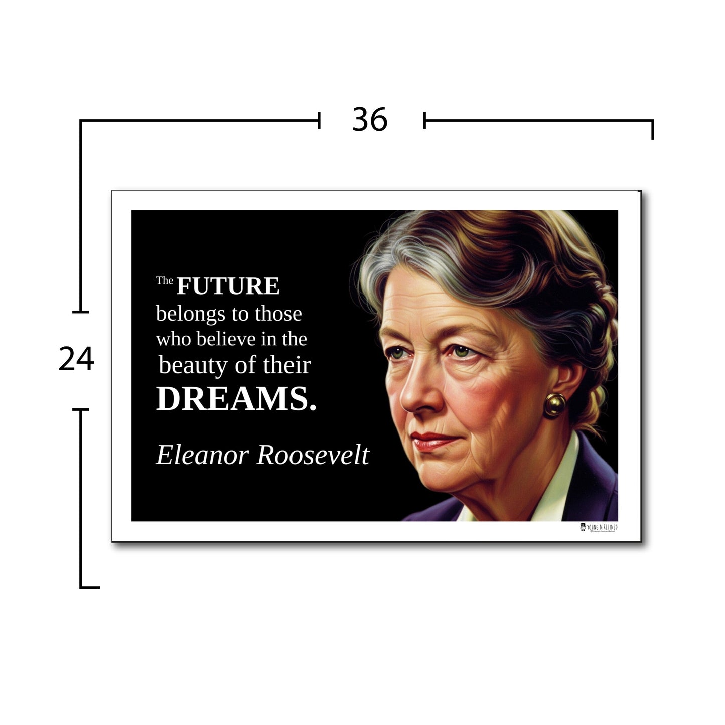 Eleanor Roosevelt Inspirational Quote Poster - Young N Refined