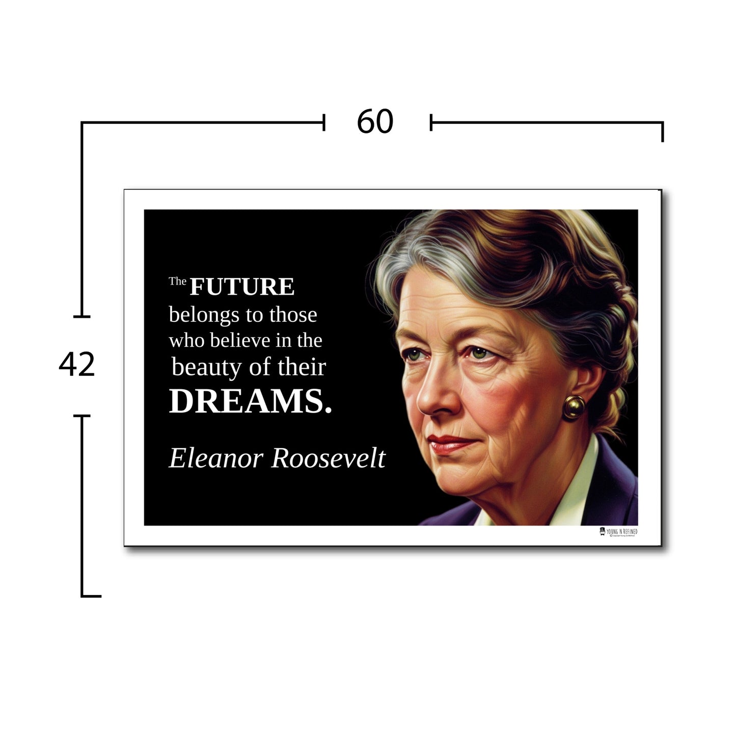 Eleanor Roosevelt Inspirational Quote Poster - Young N Refined