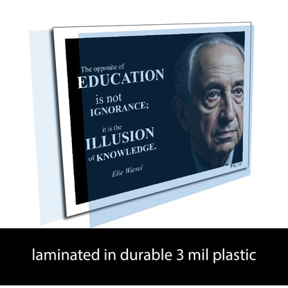 Elie Wiesel Inspirational Quote Poster - Young N Refined