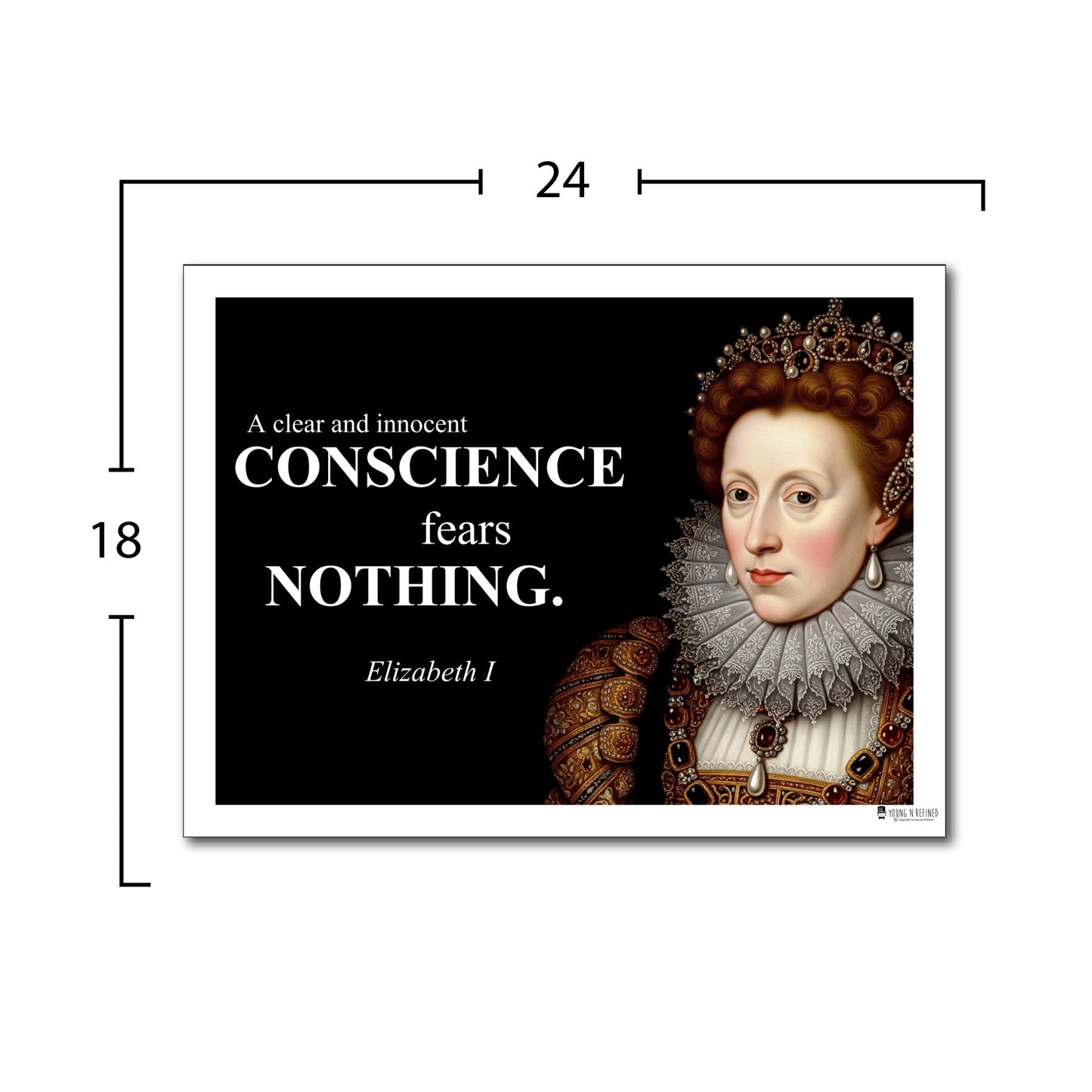 Elizabeth I Inspirational Quote Wall Art