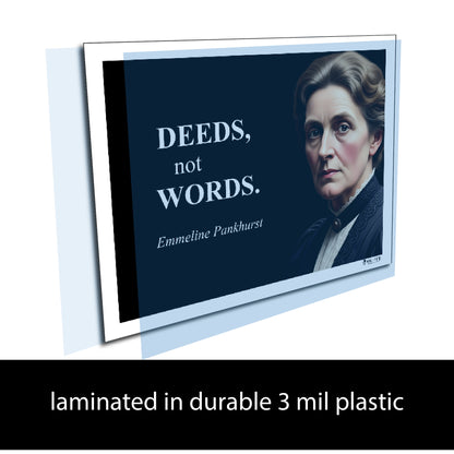 Emmeline Pankhurst Inspirational Quote Poster - Young N Refined