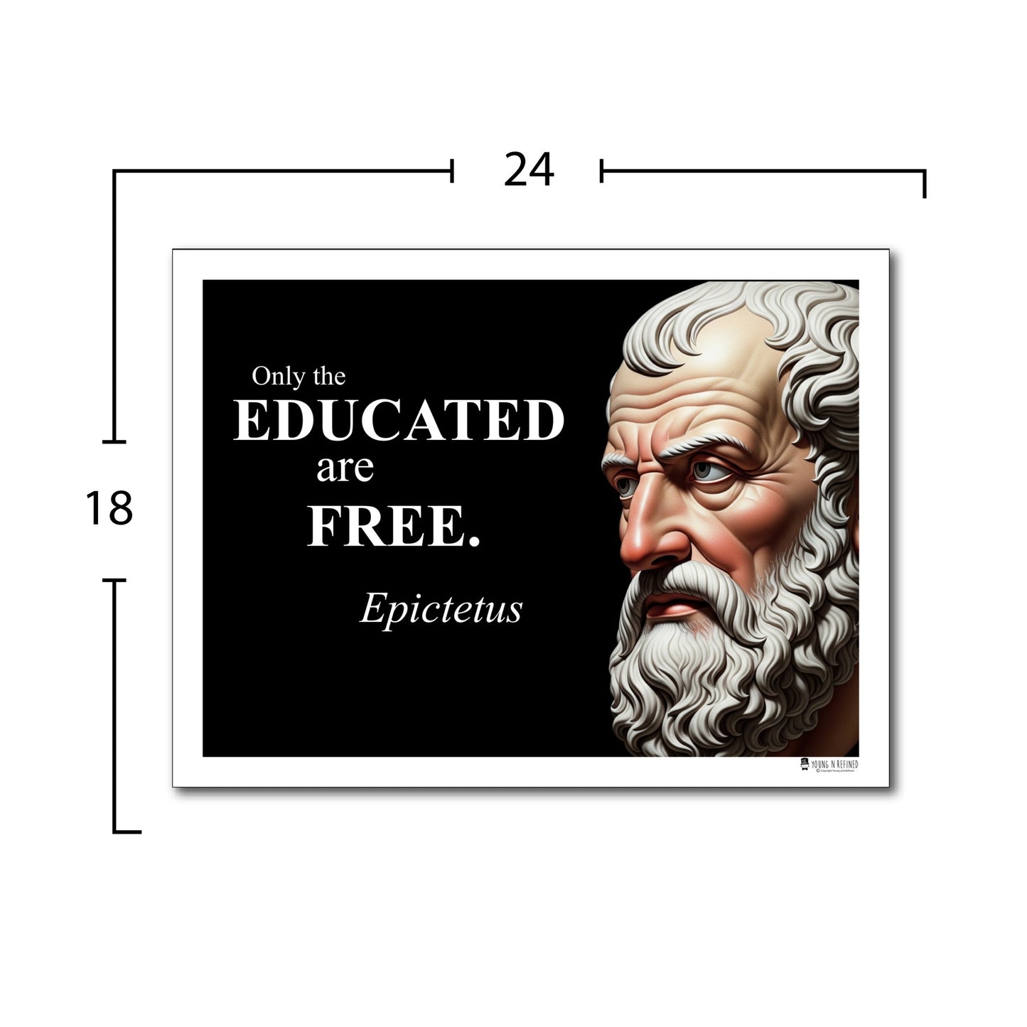 Epictetus Inspirational Quote Poster - Young N Refined