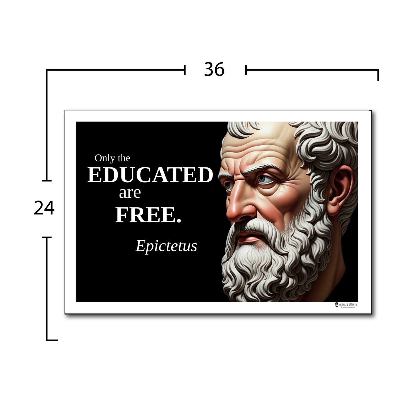 Epictetus Inspirational Quote Poster - Young N Refined