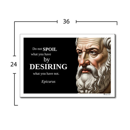 Epicurus Inspirational Quote Poster - Young N Refined