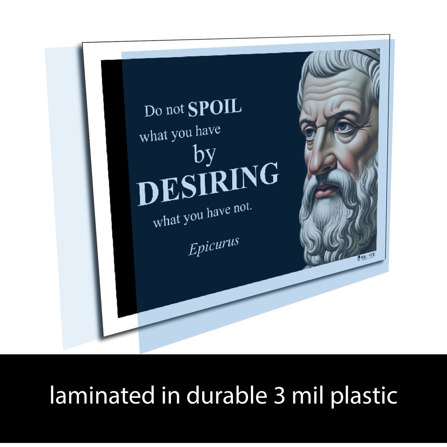 Epicurus Inspirational Quote Poster - Young N Refined