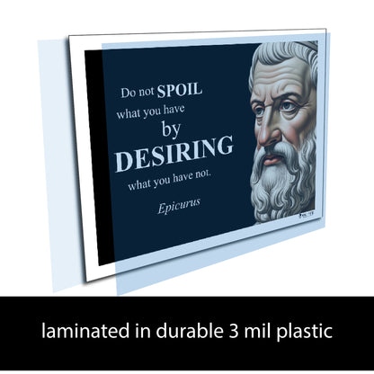 Epicurus Inspirational Quote Poster - Young N Refined