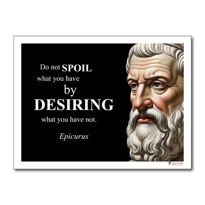 Epicurus Inspirational Quote Poster - Young N Refined