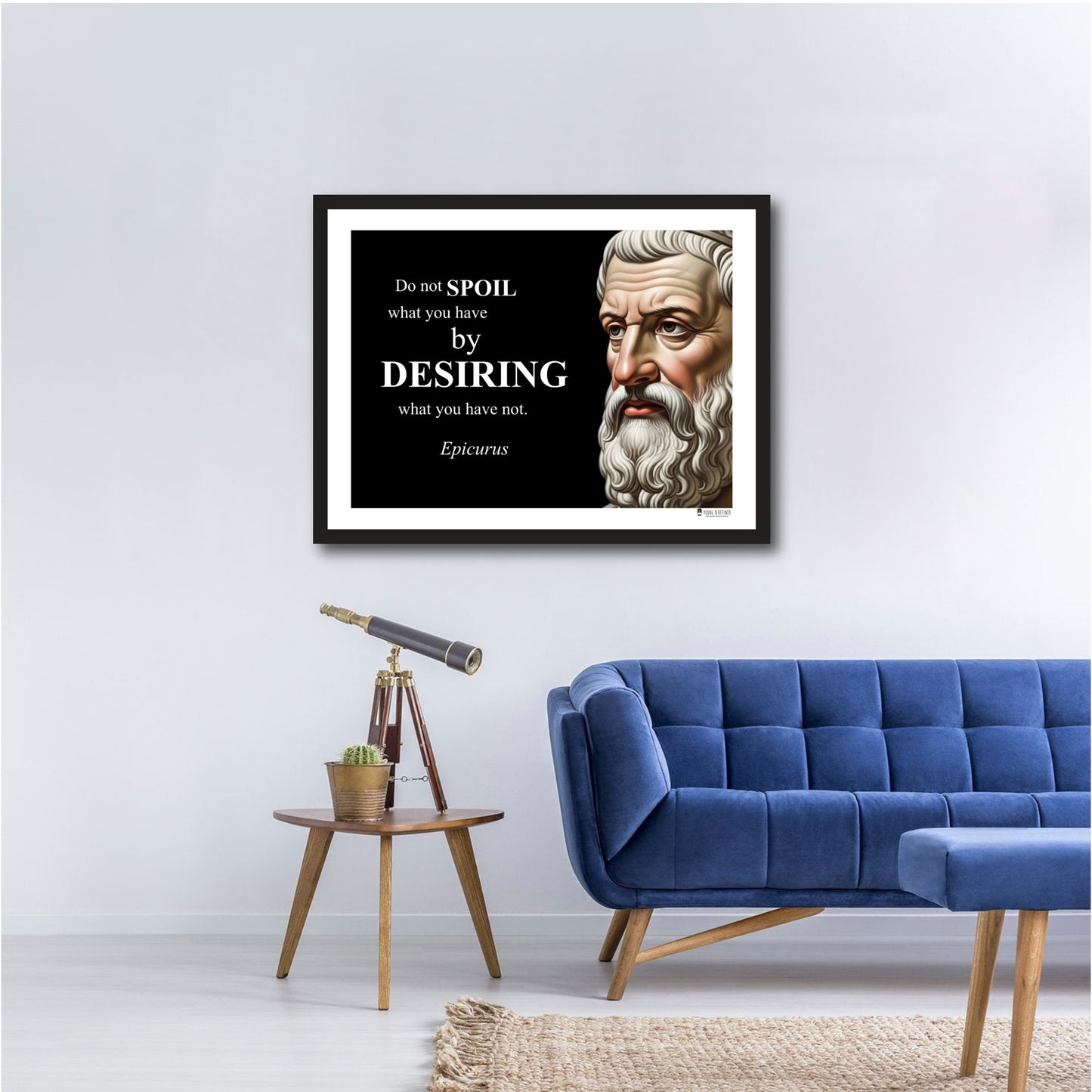 Epicurus Inspirational Quote Poster - Young N Refined