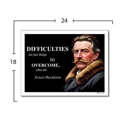 Ernest Shackleton Inspirational Quote Wall Art