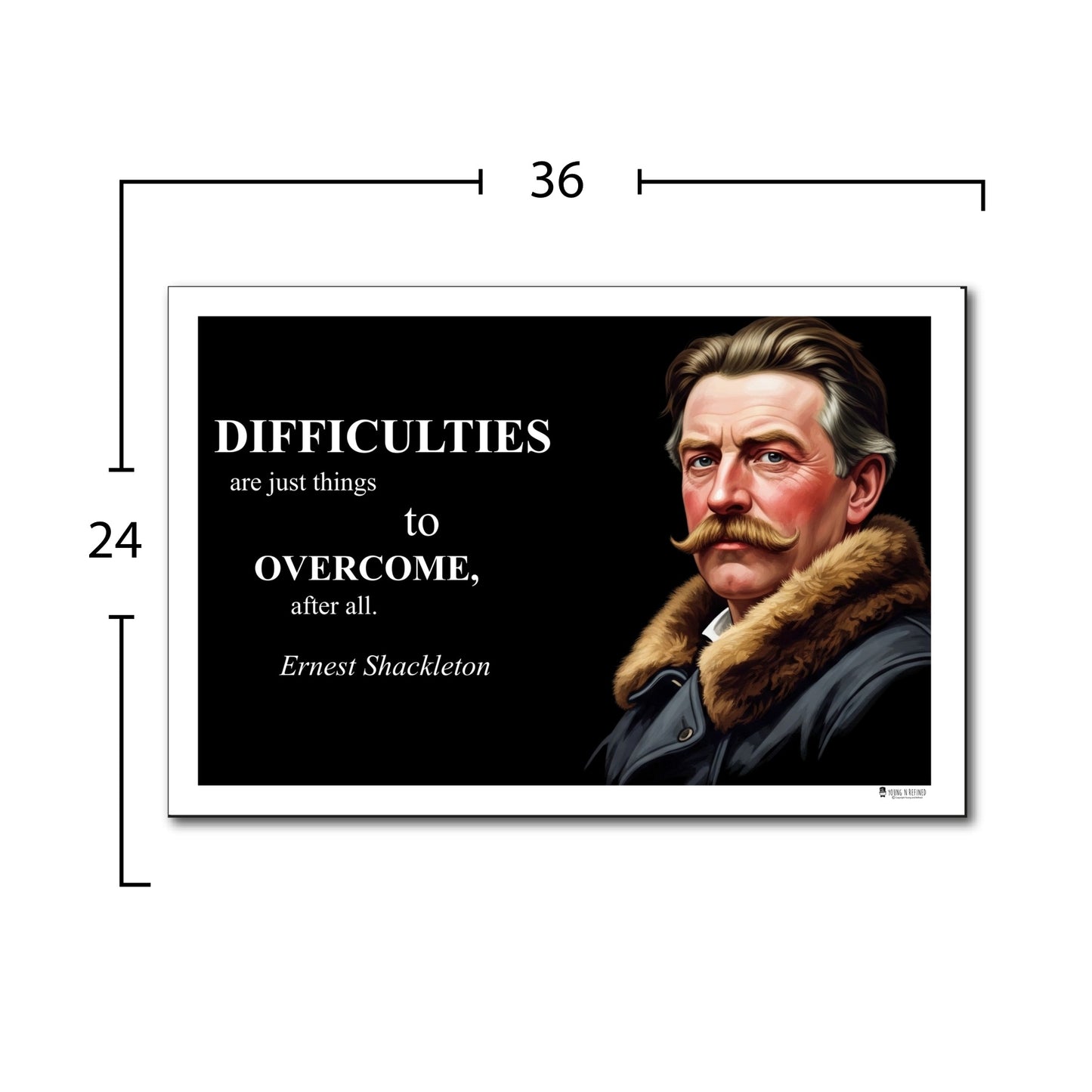 Ernest Shackleton Inspirational Quote Wall Art