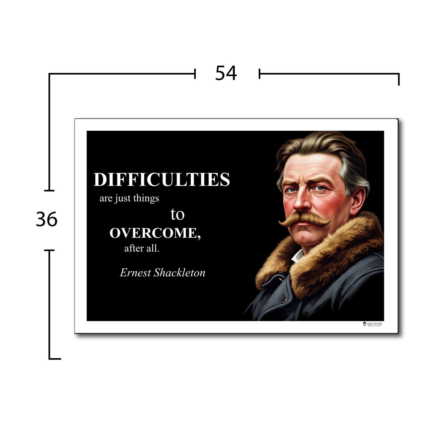 Ernest Shackleton Inspirational Quote Wall Art