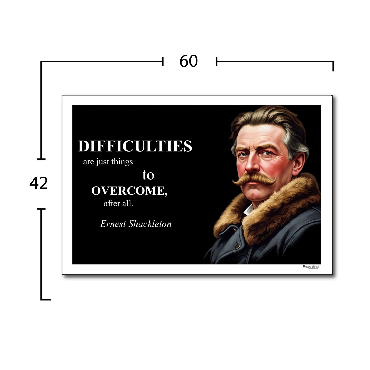 Ernest Shackleton Inspirational Quote Wall Art