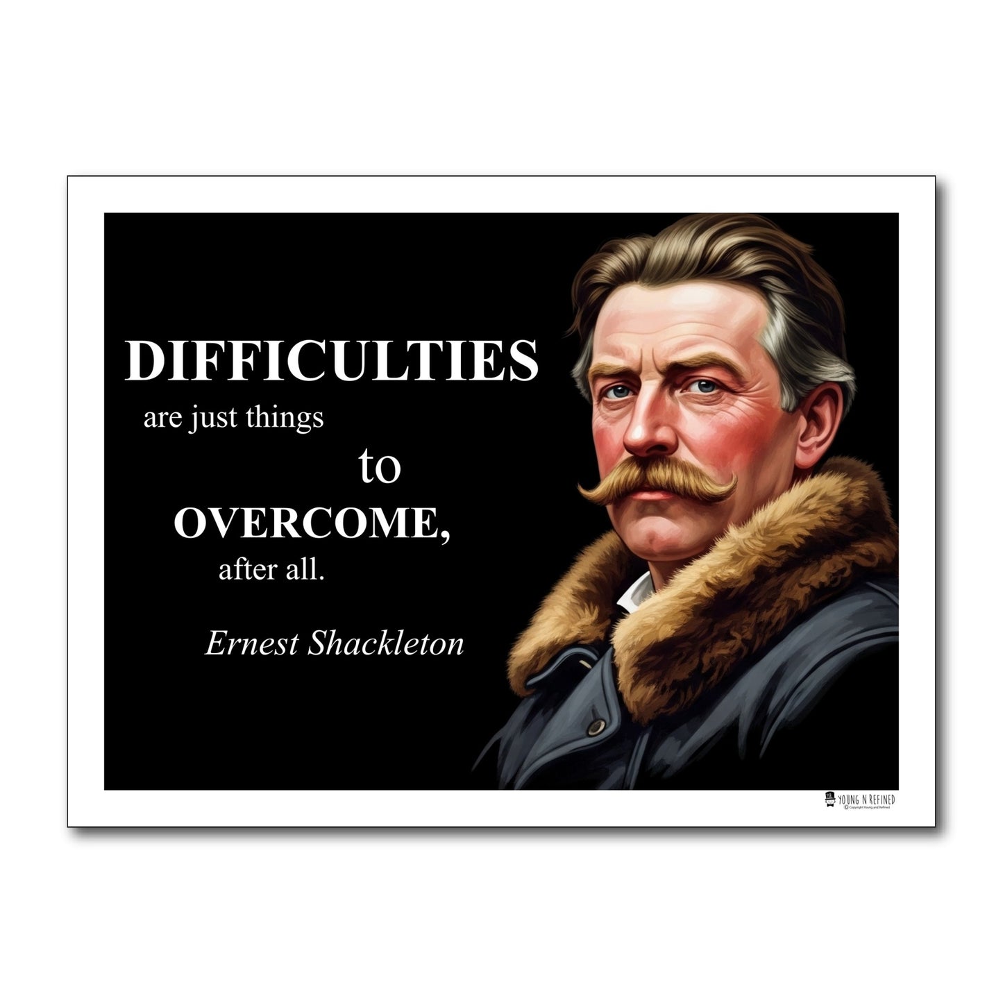 Ernest Shackleton Inspirational Quote Wall Art