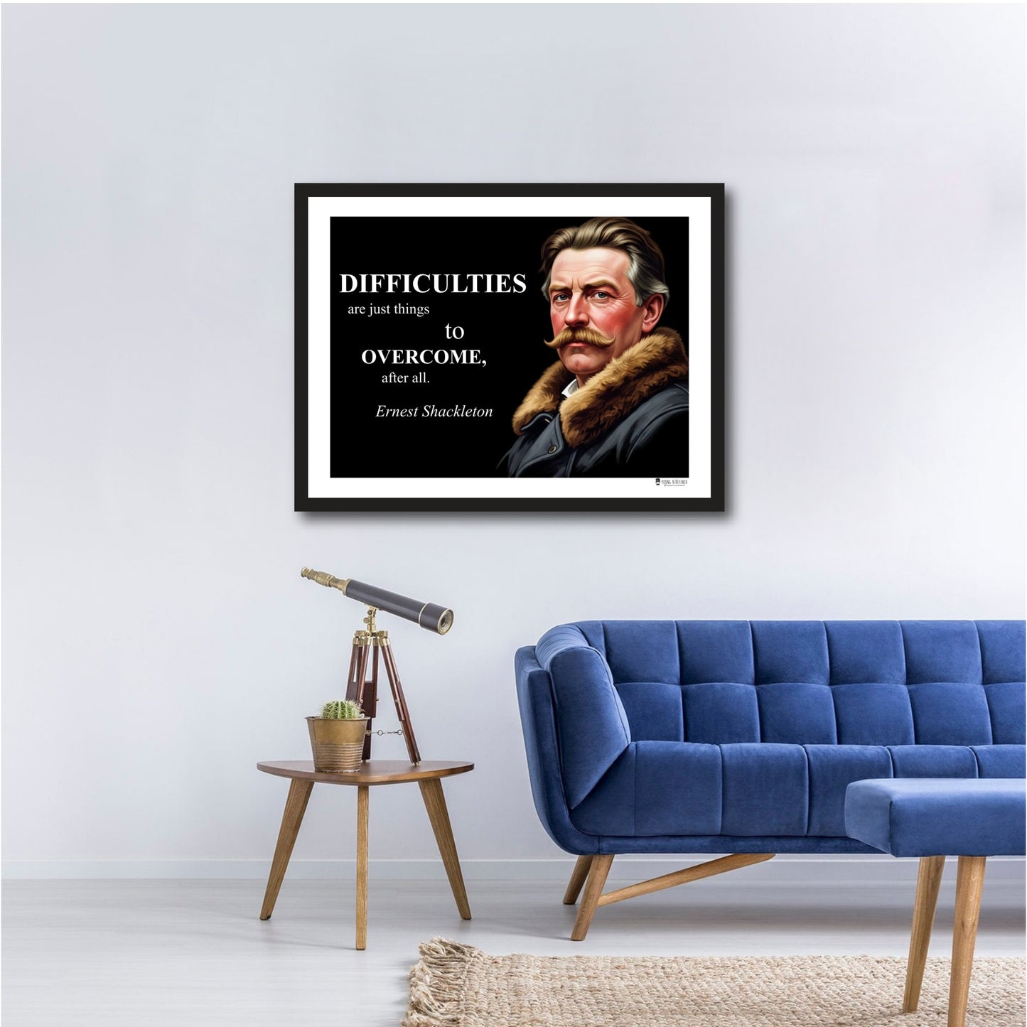Ernest Shackleton Inspirational Quote Wall Art