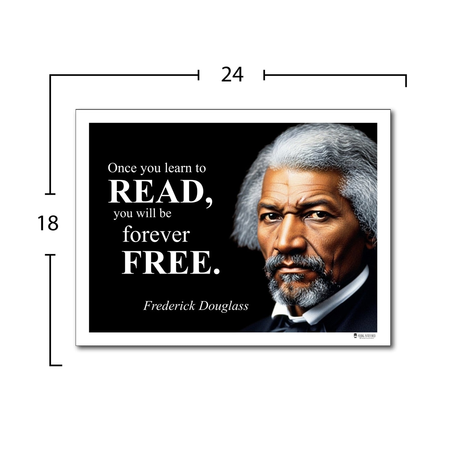 Frederick Douglass Inspirational Quote Poster - Young N Refined