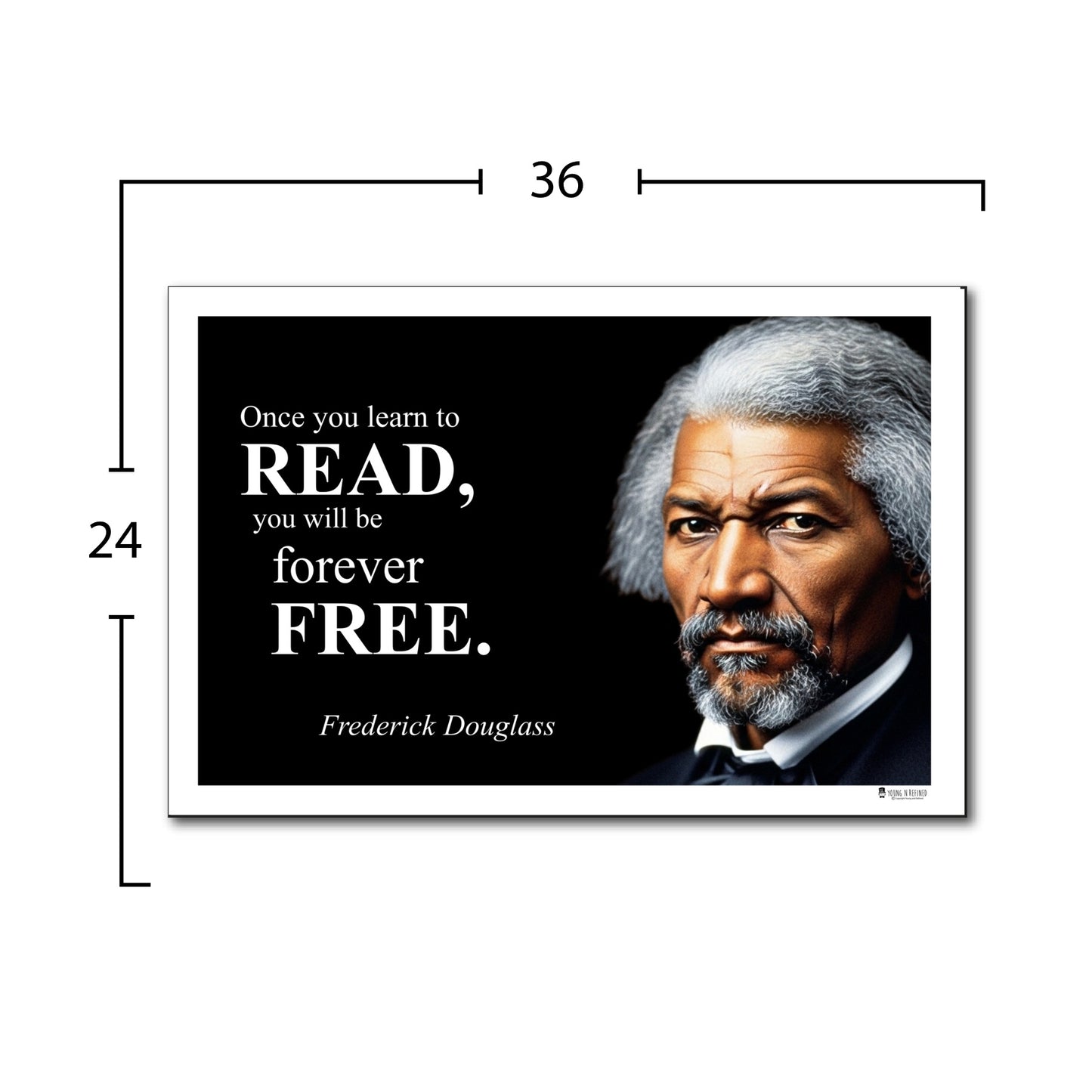 Frederick Douglass Inspirational Quote Poster - Young N Refined