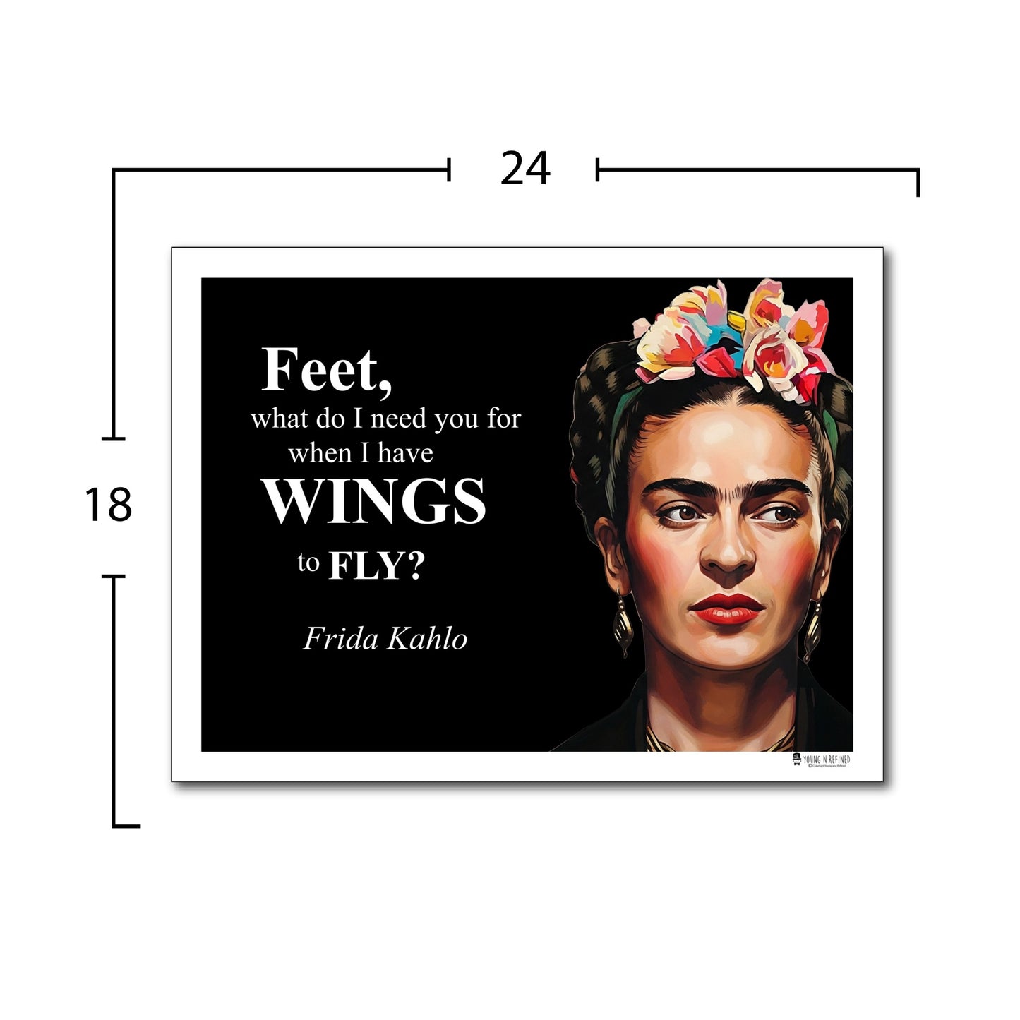 Frida Kahlo Inspirational Quote Wall Art