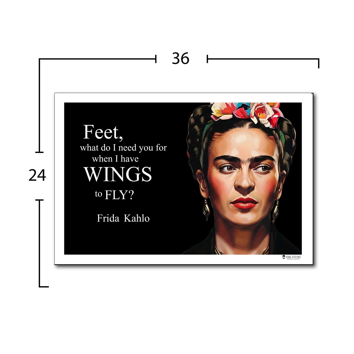 Frida Kahlo Inspirational Quote Wall Art