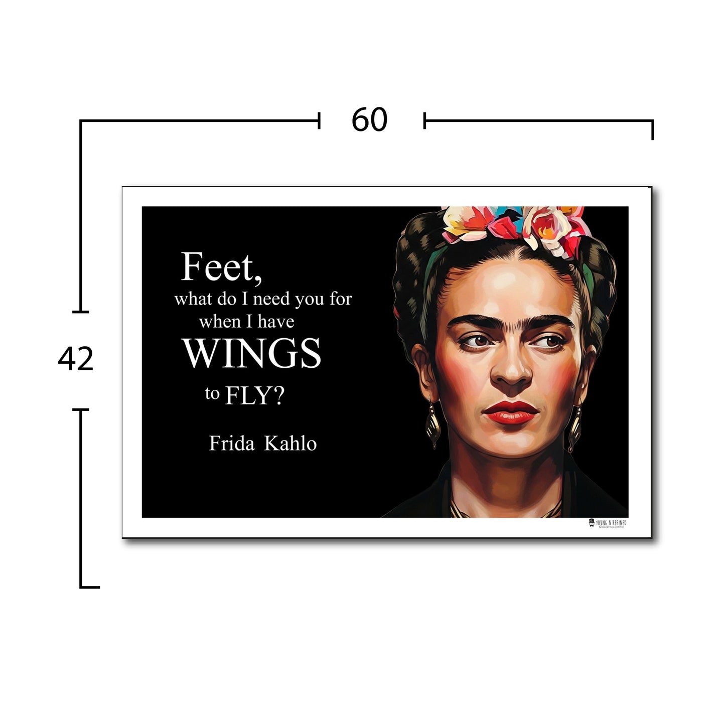 Frida Kahlo Inspirational Quote Wall Art