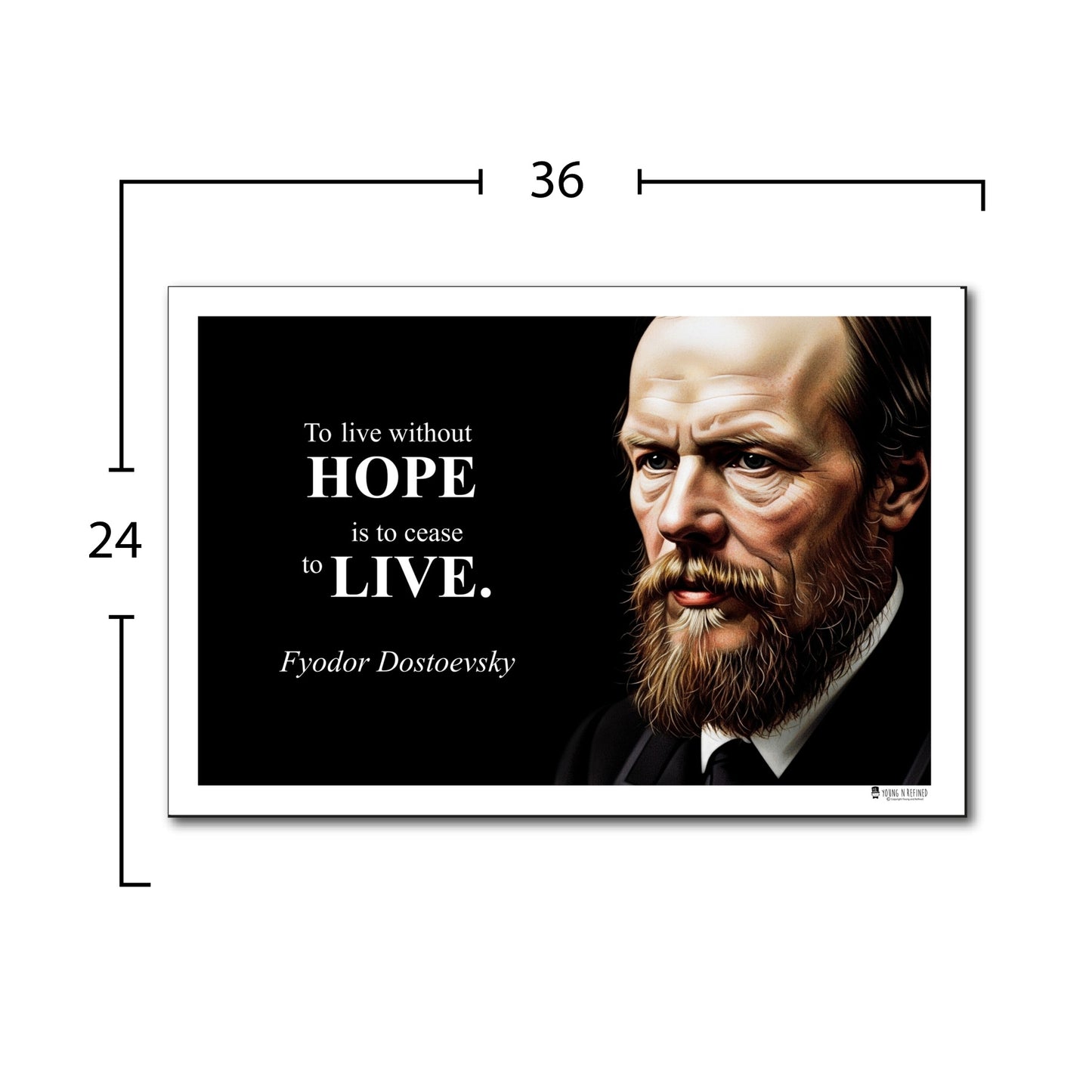Fyodor Dostoevsky Inspirational Quote Wall Art