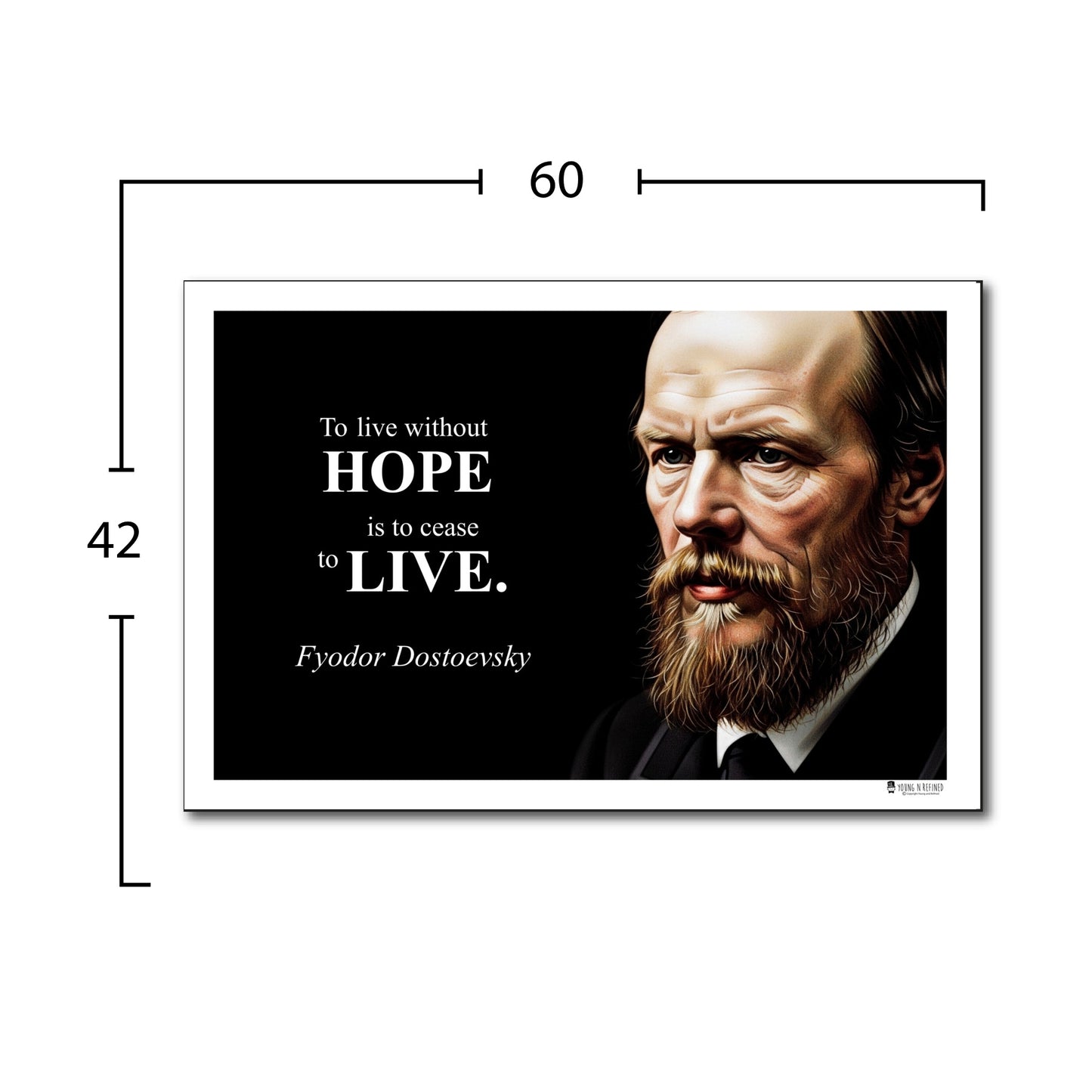 Fyodor Dostoevsky Inspirational Quote Wall Art
