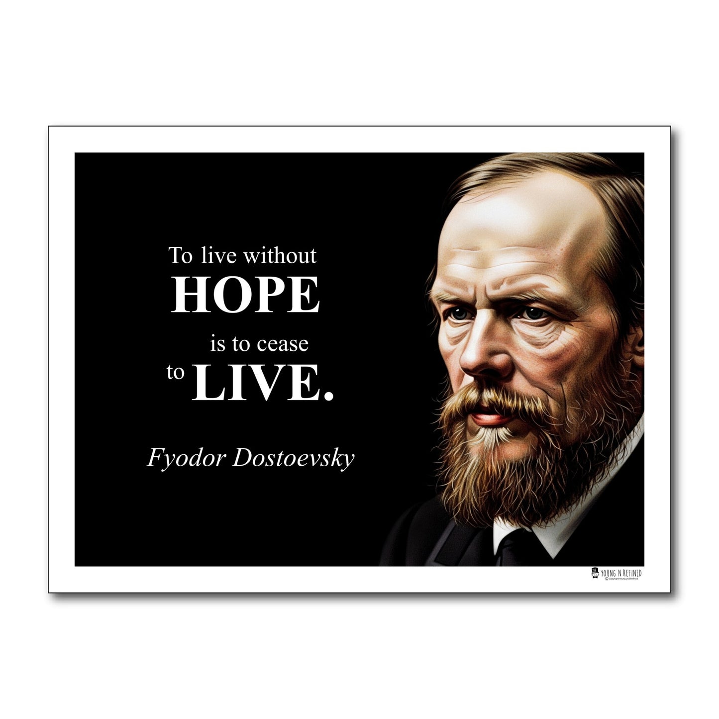 Fyodor Dostoevsky Inspirational Quote Wall Art