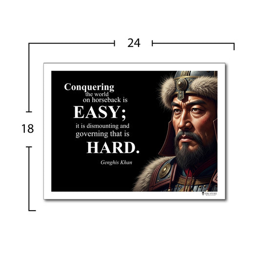 Genghis Khan Inspirational Quote Wall Art
