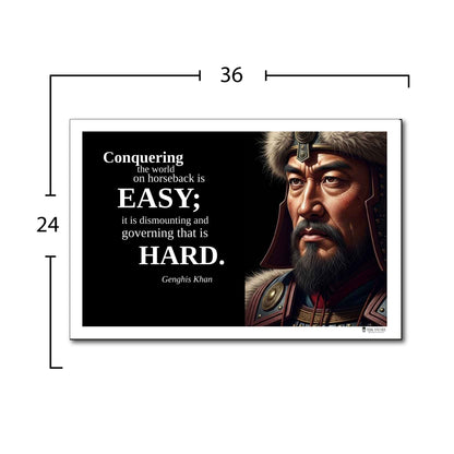 Genghis Khan Inspirational Quote Wall Art
