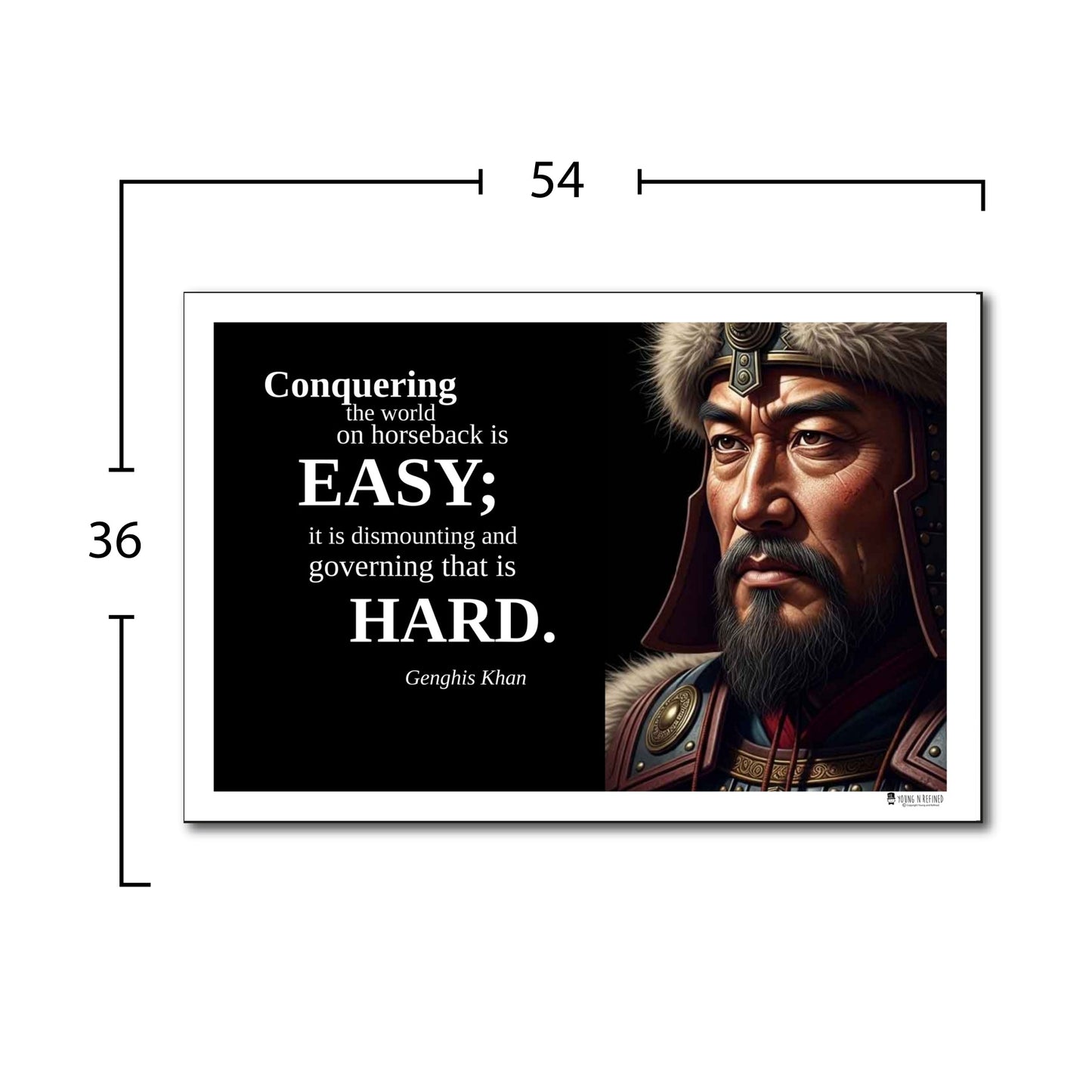Genghis Khan Inspirational Quote Wall Art