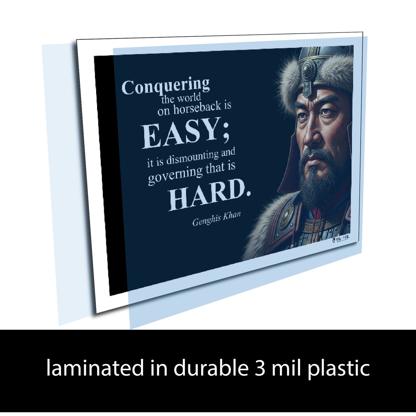 Genghis Khan Inspirational Quote Wall Art