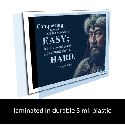 Genghis Khan Inspirational Quote Wall Art