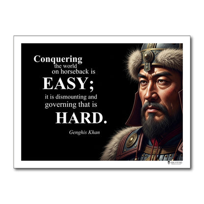 Genghis Khan Inspirational Quote Wall Art