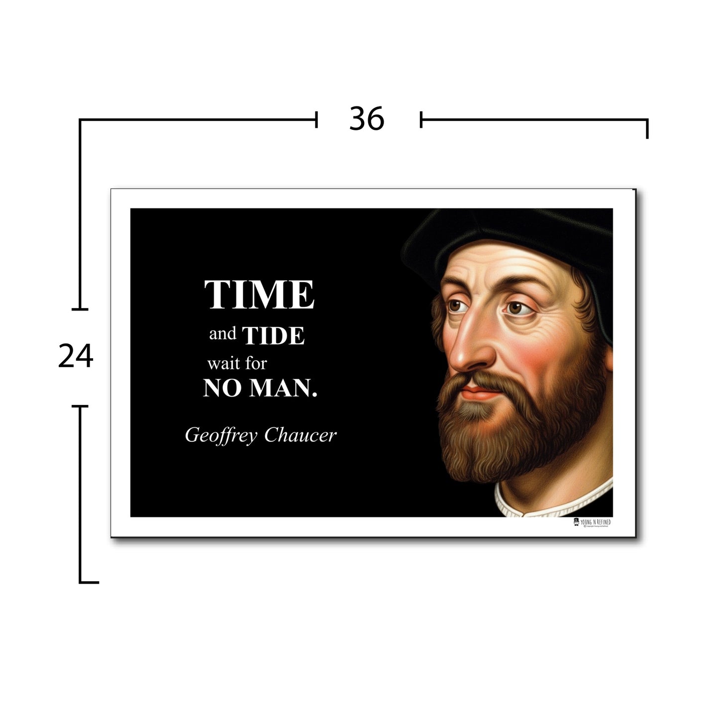 Geoffrey Chaucer Inspirational Quote Wall Art
