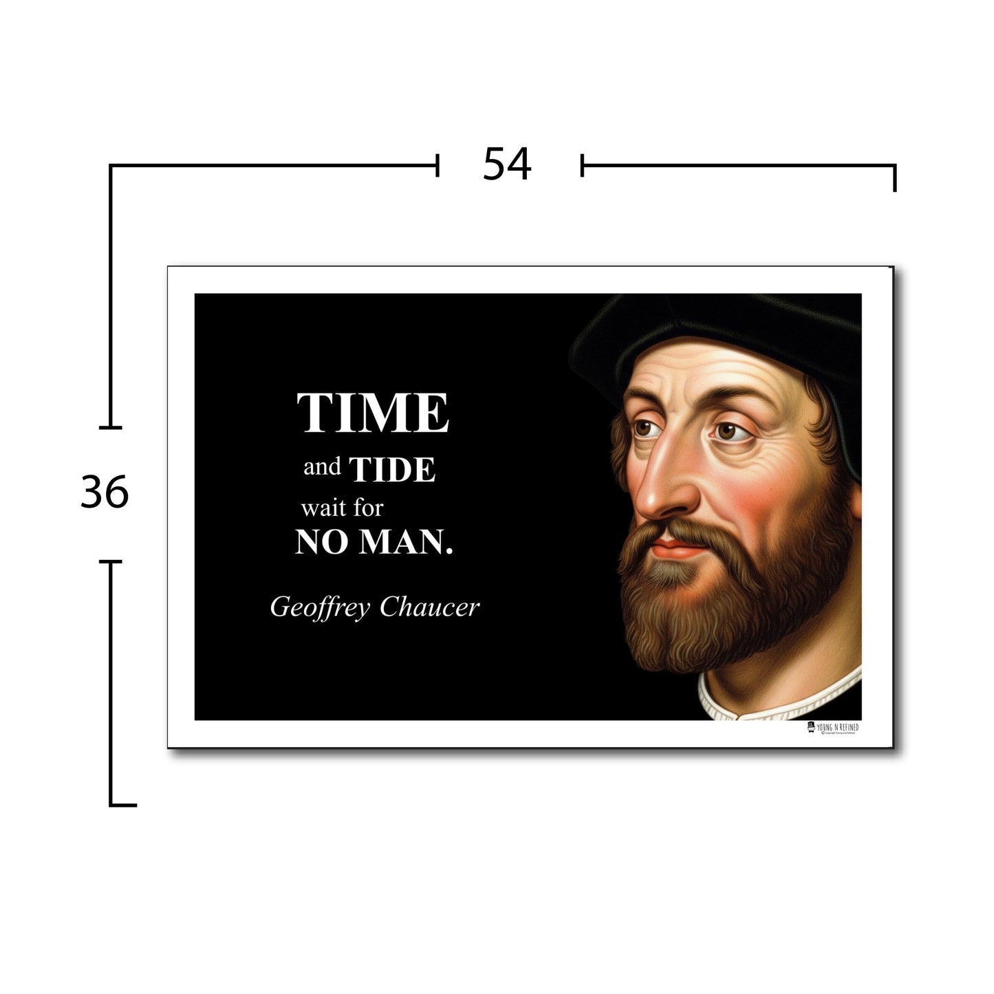 Geoffrey Chaucer Inspirational Quote Wall Art