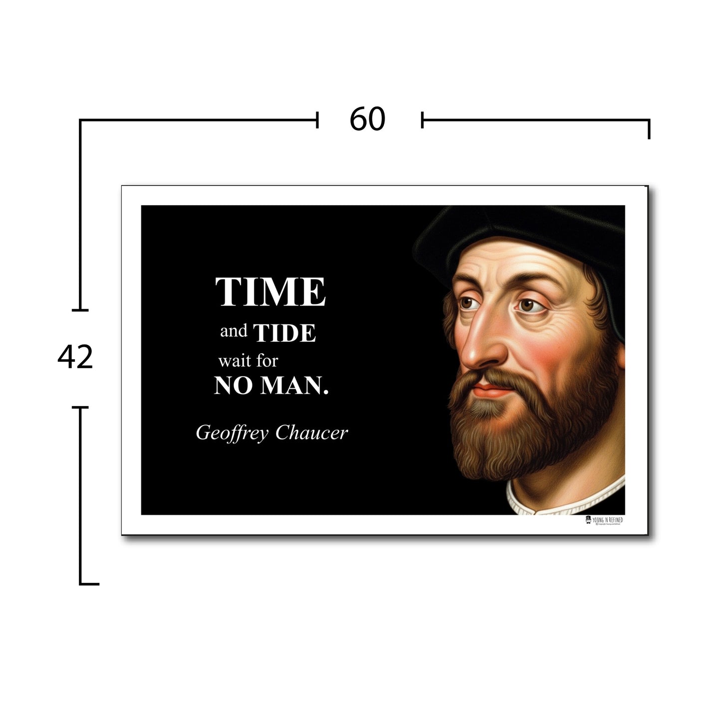 Geoffrey Chaucer Inspirational Quote Wall Art